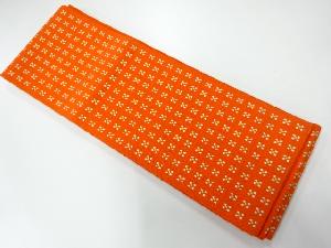 ☆未使用品【半幅帯/細帯】赤/レッド 昭和レトロ 縞柄 ウール コスプレ